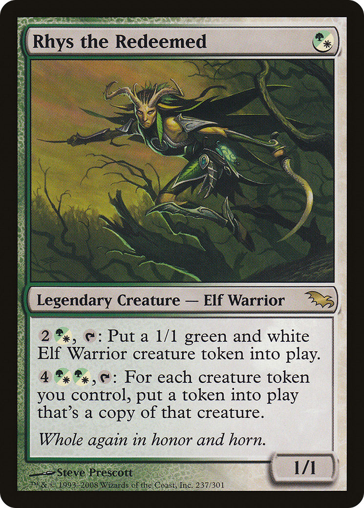 Rhys the Redeemed (SHM-237) - Shadowmoor Foil - Premium MTG Single from Wizards of the Coast - Just $11.77! Shop now at Game Crave Tournament Store