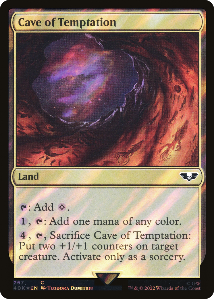 Cave of Temptation (40K-267★) - Warhammer 40,000 Commander Foil - Premium MTG Single from Wizards of the Coast - Just $0.08! Shop now at Game Crave Tournament Store