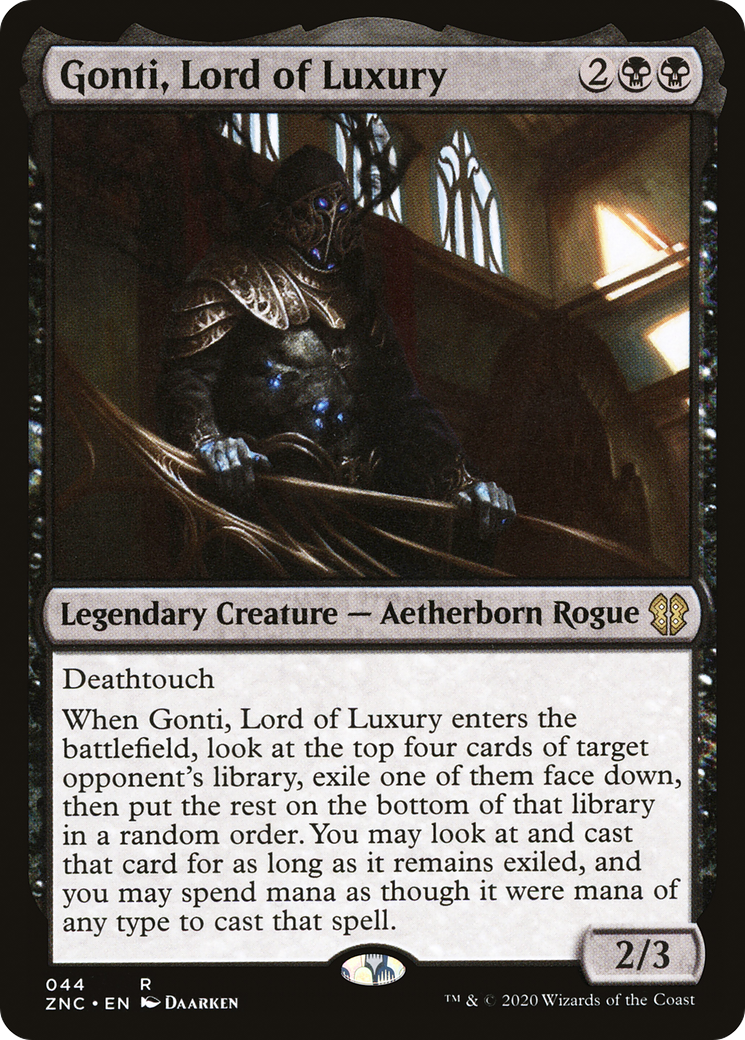 Gonti, Lord of Luxury (ZNC-044) - Zendikar Rising Commander - Premium MTG Single from Wizards of the Coast - Just $0.25! Shop now at Game Crave Tournament Store