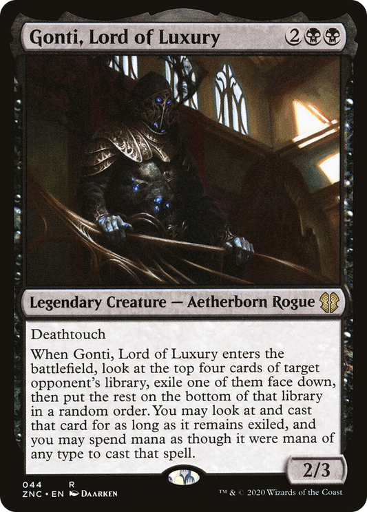 Gonti, Lord of Luxury (ZNC-044) - Zendikar Rising Commander - Premium MTG Single from Wizards of the Coast - Just $0.25! Shop now at Game Crave Tournament Store