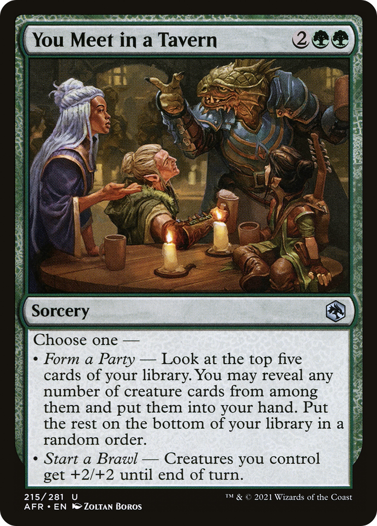 You Meet in a Tavern (AFR-215) - Adventures in the Forgotten Realms Foil - Premium MTG Single from Wizards of the Coast - Just $0.08! Shop now at Game Crave Tournament Store