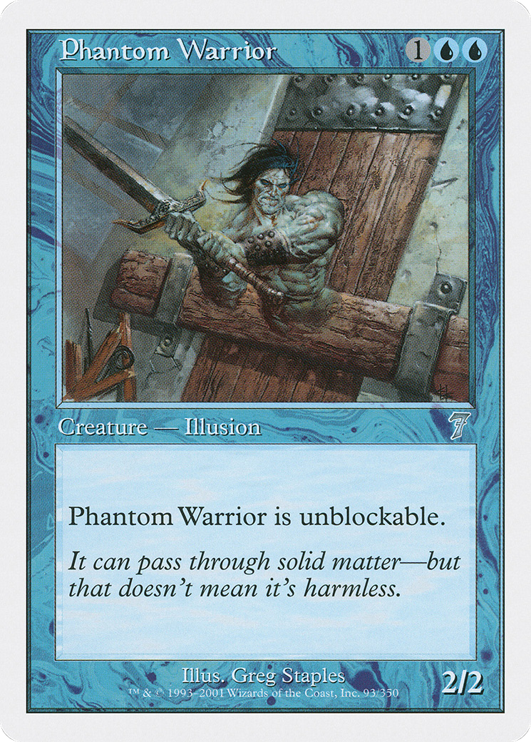 Phantom Warrior (7ED-093) - Seventh Edition - Premium MTG Single from Wizards of the Coast - Just $0.08! Shop now at Game Crave Tournament Store