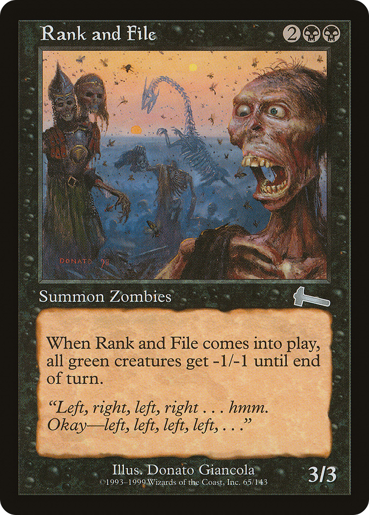 Rank and File (ULG-065) - Urza's Legacy - Premium MTG Single from Wizards of the Coast - Just $0.08! Shop now at Game Crave Tournament Store