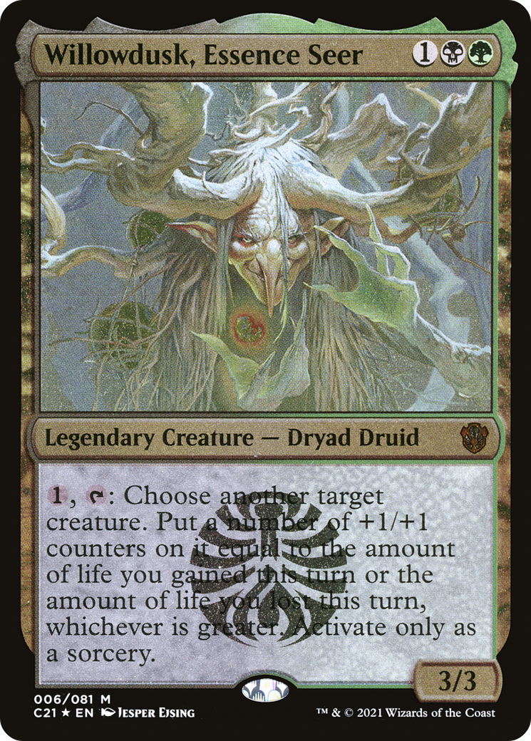 Willowdusk, Essence Seer (OC21-006) - Commander 2021 Display Commanders Etched Foil - Premium MTG Single from Wizards of the Coast - Just $0.25! Shop now at Game Crave Tournament Store