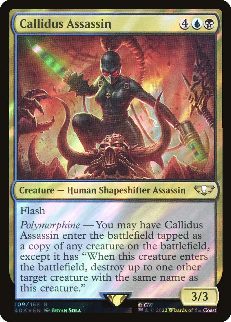 Callidus Assassin (40K-109★) - Warhammer 40,000 Commander Foil - Premium MTG Single from Wizards of the Coast - Just $2.03! Shop now at Game Crave Tournament Store