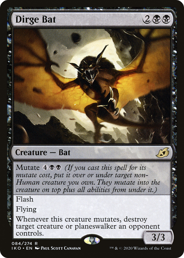 Dirge Bat (IKO-084) - Ikoria: Lair of Behemoths Foil - Premium MTG Single from Wizards of the Coast - Just $0.31! Shop now at Game Crave Tournament Store