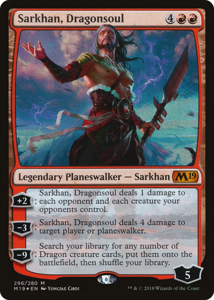 Sarkhan, Dragonsoul (M19-296) - Core Set 2019 Foil - Premium MTG Single from Wizards of the Coast - Just $1.69! Shop now at Game Crave Tournament Store