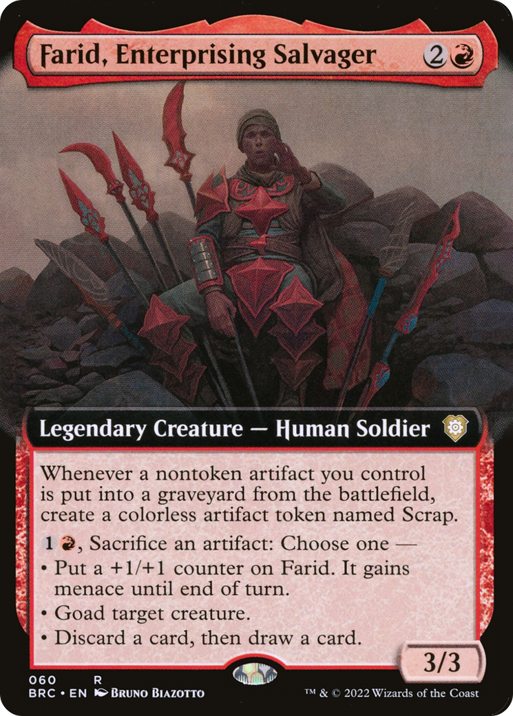 Farid, Enterprising Salvager (BRC-060) - The Brothers' War Commander: (Extended Art) - Premium MTG Single from Wizards of the Coast - Just $0.25! Shop now at Game Crave Tournament Store