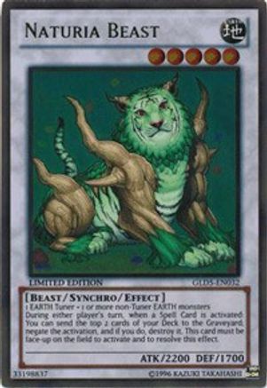 Naturia Beast (GLD5-EN032) - Gold Series: Haunted Mine Limited - Premium Yugioh Single from Konami - Just $0.31! Shop now at Game Crave Tournament Store