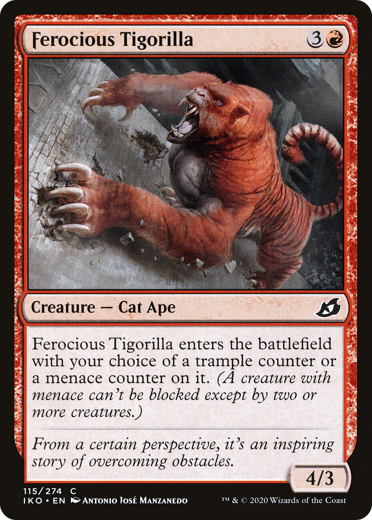 Ferocious Tigorilla (IKO-115) - Ikoria: Lair of Behemoths Foil - Premium MTG Single from Wizards of the Coast - Just $0.08! Shop now at Game Crave Tournament Store
