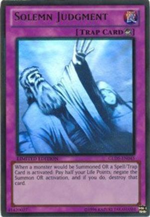 Solemn Judgment (GLD5-EN045) - Gold Series: Haunted Mine Limited - Premium Yugioh Single from Konami - Just $6.17! Shop now at Game Crave Tournament Store