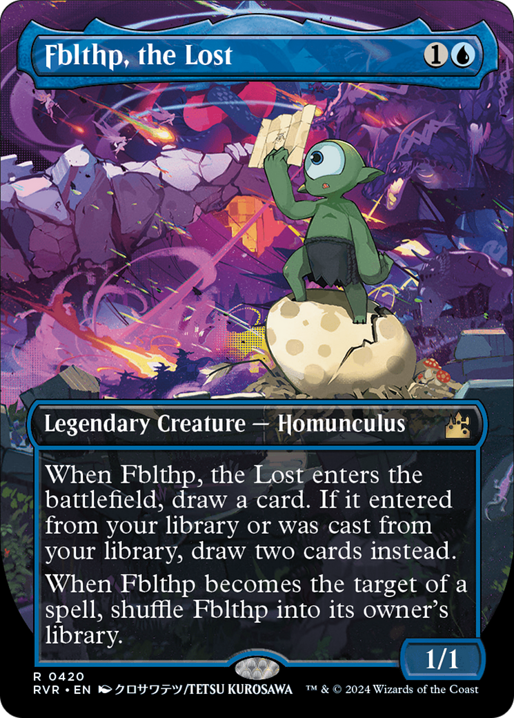 Fblthp, the Lost (RVR-420) - Ravnica Remastered (Borderless) Foil - Premium MTG Single from Wizards of the Coast - Just $0.13! Shop now at Game Crave Tournament Store