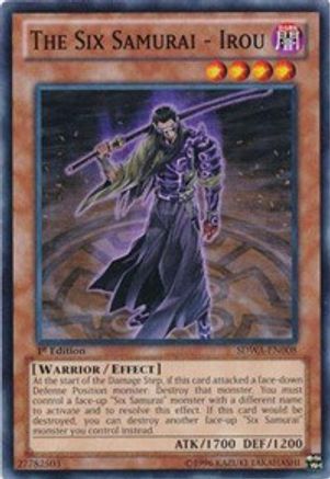 The Six Samurai - Irou (SDWA-EN008) - Structure Deck: Samurai Warlords 1st Edition - Premium Yugioh Single from Konami - Just $0.38! Shop now at Game Crave Tournament Store