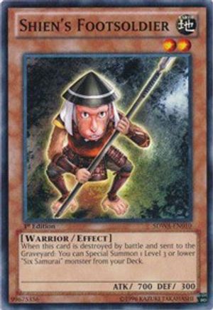Shien's Footsoldier (SDWA-EN010) - Structure Deck: Samurai Warlords 1st Edition - Premium Yugioh Single from Konami - Just $0.25! Shop now at Game Crave Tournament Store