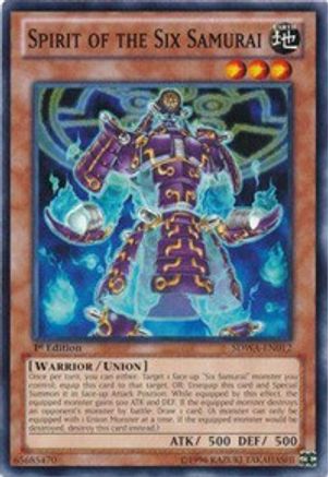 Spirit of the Six Samurai (SDWA-EN012) - Structure Deck: Samurai Warlords 1st Edition - Premium Yugioh Single from Konami - Just $0.62! Shop now at Game Crave Tournament Store
