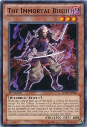 The Immortal Bushi (SDWA-EN014) - Structure Deck: Samurai Warlords 1st Edition - Premium Yugioh Single from Konami - Just $0.25! Shop now at Game Crave Tournament Store