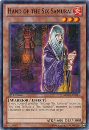 Hand of the Six Samurai (SDWA-EN015) - Structure Deck: Samurai Warlords 1st Edition - Premium Yugioh Single from Konami - Just $0.08! Shop now at Game Crave Tournament Store