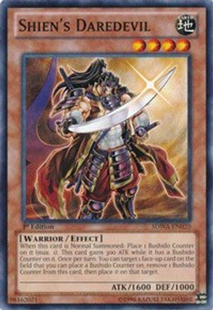 Shien's Daredevil (SDWA-EN020) - Structure Deck: Samurai Warlords 1st Edition - Premium Yugioh Single from Konami - Just $0.25! Shop now at Game Crave Tournament Store