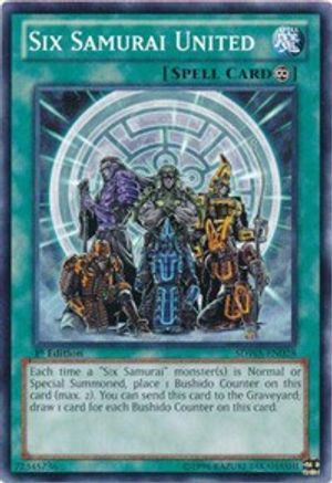 Six Samurai United (SDWA-EN028) - Structure Deck: Samurai Warlords 1st Edition - Premium Yugioh Single from Konami - Just $0.19! Shop now at Game Crave Tournament Store
