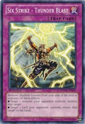 Six Strike - Thunder Blast (SDWA-EN039) - Structure Deck: Samurai Warlords 1st Edition - Premium Yugioh Single from Konami - Just $0.11! Shop now at Game Crave Tournament Store