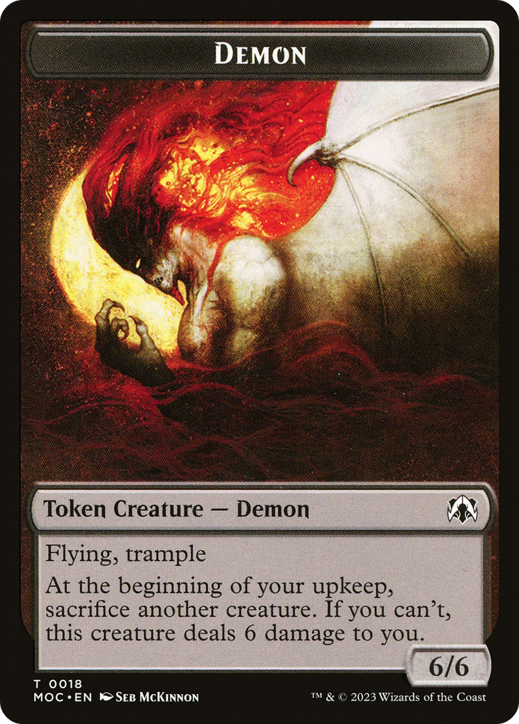 Demon (TMOC-018) - March of the Machine Commander Tokens - Premium MTG Single from Wizards of the Coast - Just $0! Shop now at Game Crave Tournament Store