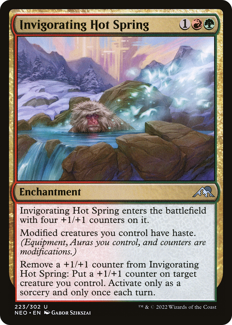 Invigorating Hot Spring (NEO-223) - Kamigawa: Neon Dynasty Foil - Premium MTG Single from Wizards of the Coast - Just $0.08! Shop now at Game Crave Tournament Store