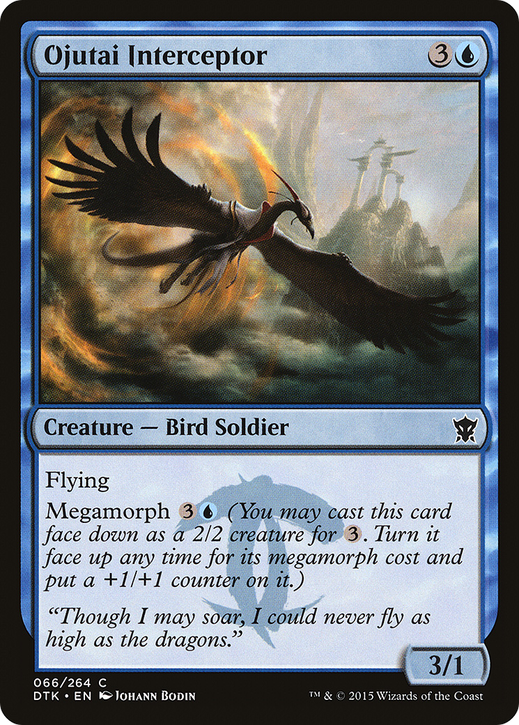 Ojutai Interceptor (DTK-066) - Dragons of Tarkir - Premium MTG Single from Wizards of the Coast - Just $0.25! Shop now at Game Crave Tournament Store