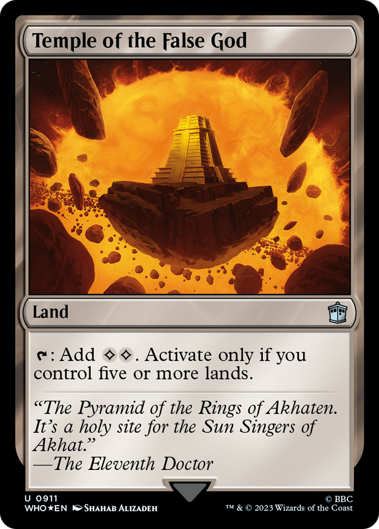Temple of the False God (WHO-911) - Doctor Who Foil - Premium MTG Single from Wizards of the Coast - Just $0.83! Shop now at Game Crave Tournament Store