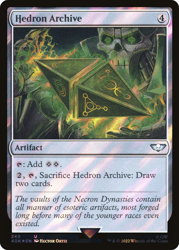 Hedron Archive (40K-240★) - Warhammer 40,000 Commander Foil - Premium MTG Single from Wizards of the Coast - Just $0.77! Shop now at Game Crave Tournament Store