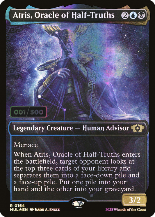 Atris, Oracle of Half-Truths (MUL-164Z) - Multiverse Legends: (Showcase) Foil - Premium MTG Single from Wizards of the Coast - Just $16.20! Shop now at Game Crave Tournament Store