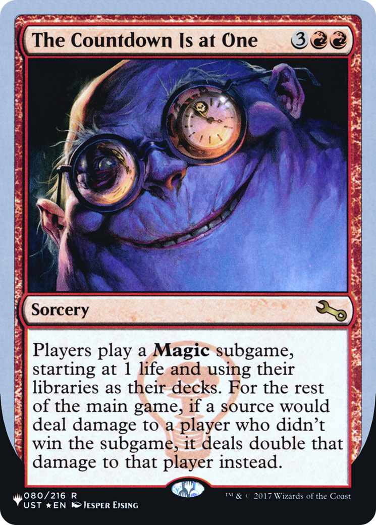 The Countdown Is at One (UPLIST-028) - The List (Unfinity Foil Edition) Foil - Premium MTG Single from Wizards of the Coast - Just $0.08! Shop now at Game Crave Tournament Store
