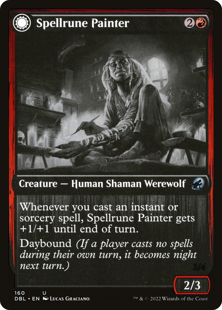 Spellrune Painter // Spellrune Howler (DBL-160) - Innistrad: Double Feature: (Double Faced Transform) - Premium MTG Single from Wizards of the Coast - Just $0.08! Shop now at Game Crave Tournament Store