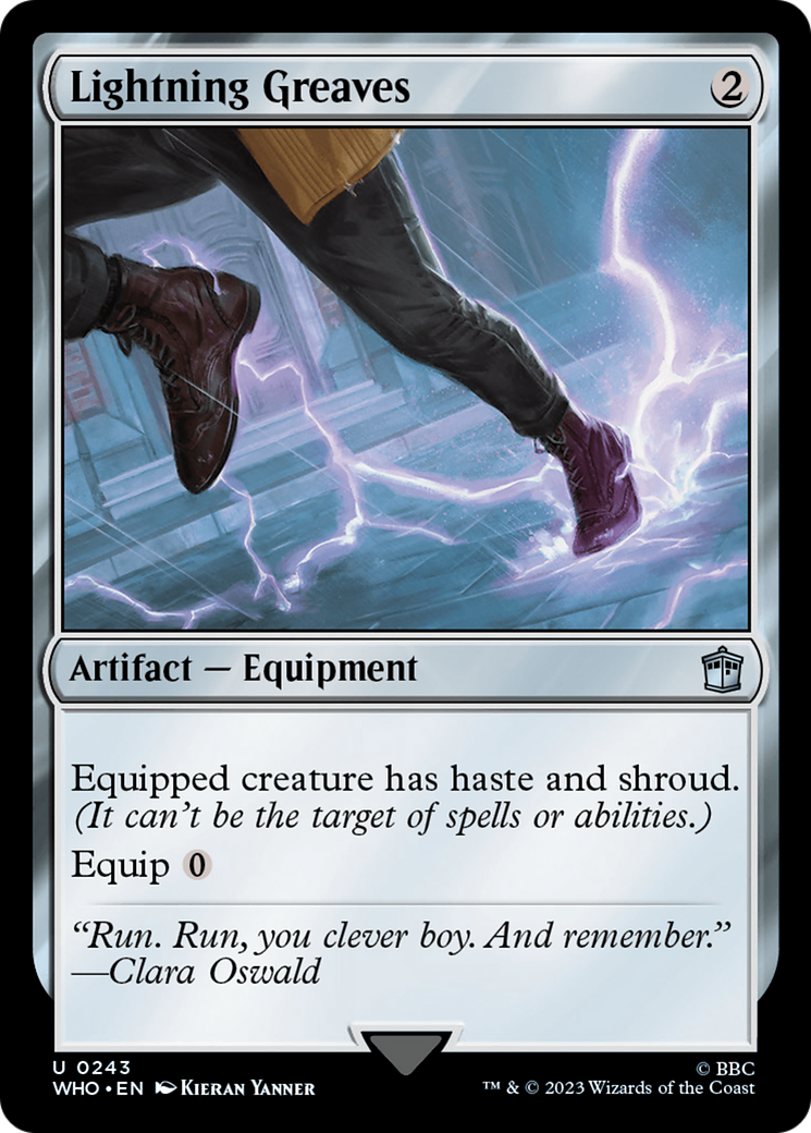 Lightning Greaves (WHO-243) - Doctor Who - Premium MTG Single from Wizards of the Coast - Just $1.27! Shop now at Game Crave Tournament Store