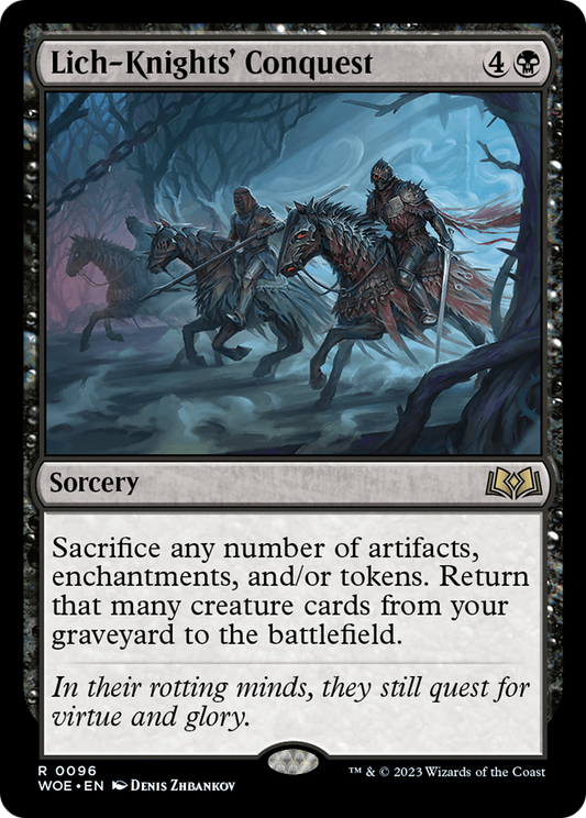 Lich-Knights' Conquest (WOE-096) - Wilds of Eldraine - Premium MTG Single from Wizards of the Coast - Just $0.11! Shop now at Game Crave Tournament Store