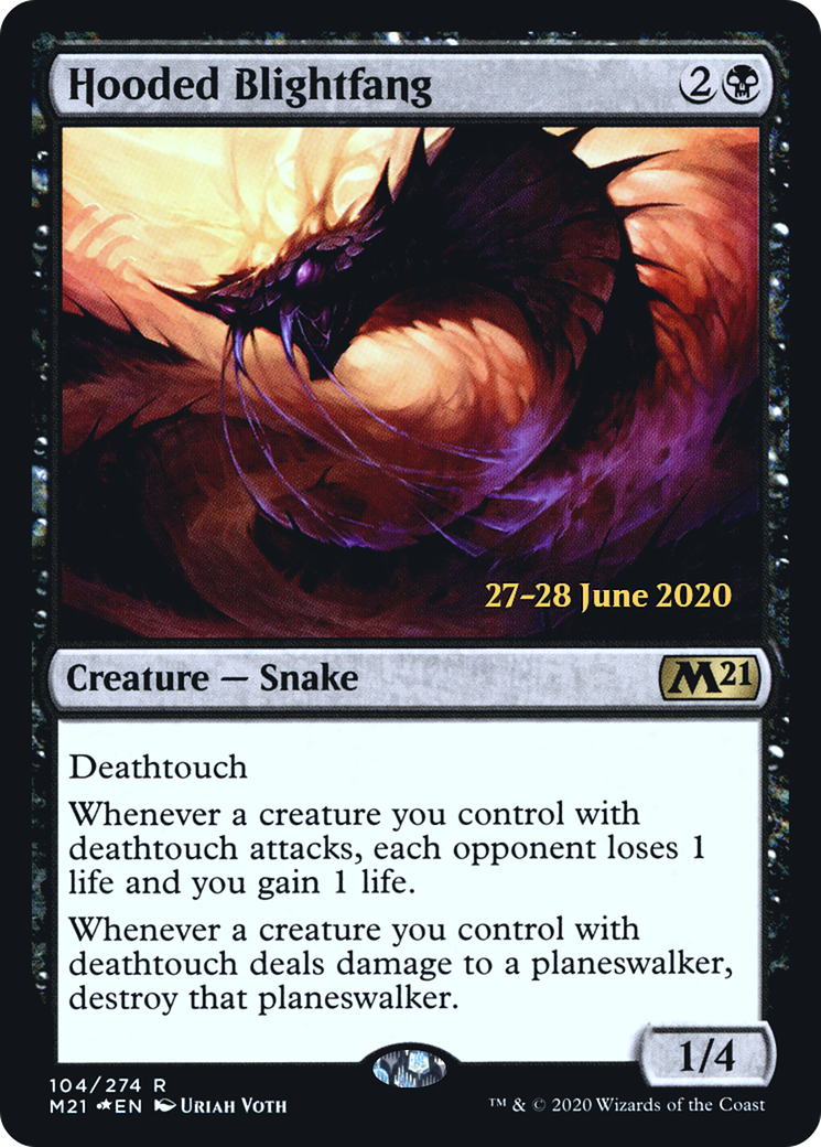 Hooded Blightfang (PM21-104S) - Core Set 2021 Promos Foil - Premium MTG Single from Wizards of the Coast - Just $0.72! Shop now at Game Crave Tournament Store