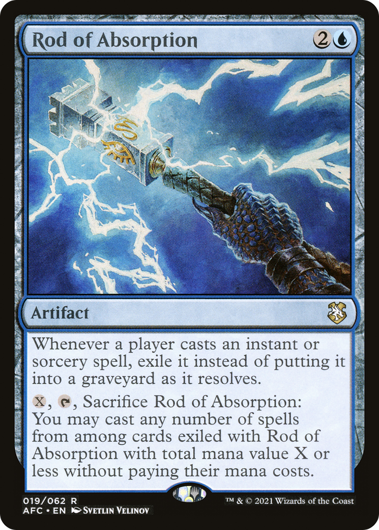 Rod of Absorption (AFC-019) - Forgotten Realms Commander - Premium MTG Single from Wizards of the Coast - Just $0.38! Shop now at Game Crave Tournament Store