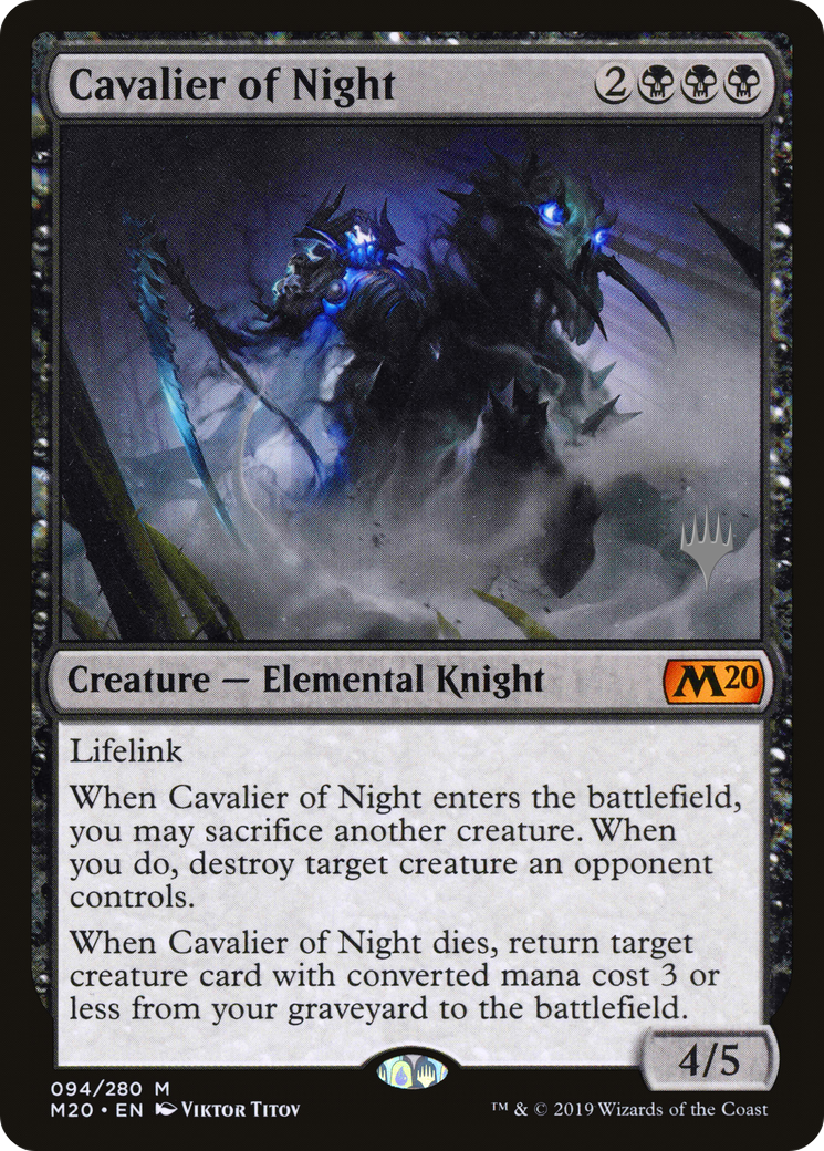 Cavalier of Night (PM20-94P) - Core Set 2020 Promos - Premium MTG Single from Wizards of the Coast - Just $3.66! Shop now at Game Crave Tournament Store