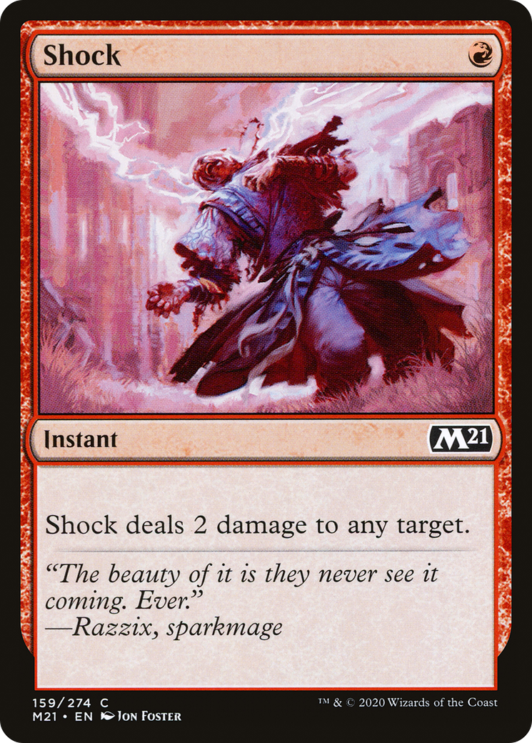 Shock (M21-159) - Core Set 2021 - Premium MTG Single from Wizards of the Coast - Just $0.08! Shop now at Game Crave Tournament Store