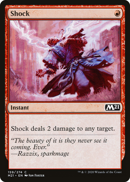 Shock (M21-159) - Core Set 2021 - Premium MTG Single from Wizards of the Coast - Just $0.08! Shop now at Game Crave Tournament Store