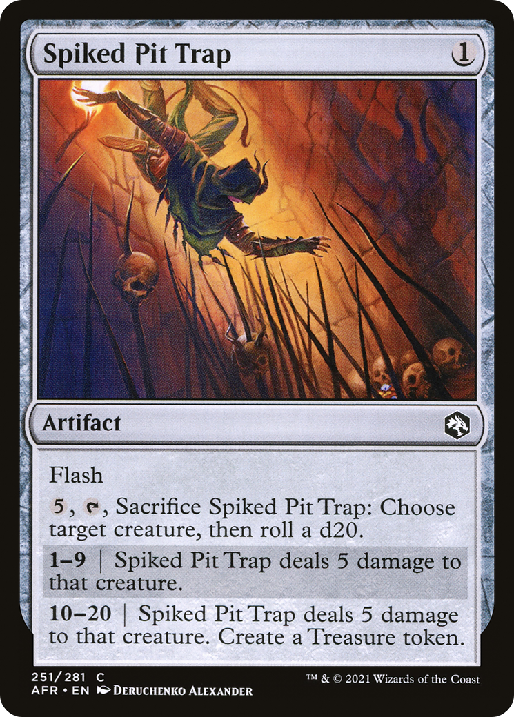 Spiked Pit Trap (AFR-251) - Adventures in the Forgotten Realms - Premium MTG Single from Wizards of the Coast - Just $0.25! Shop now at Game Crave Tournament Store