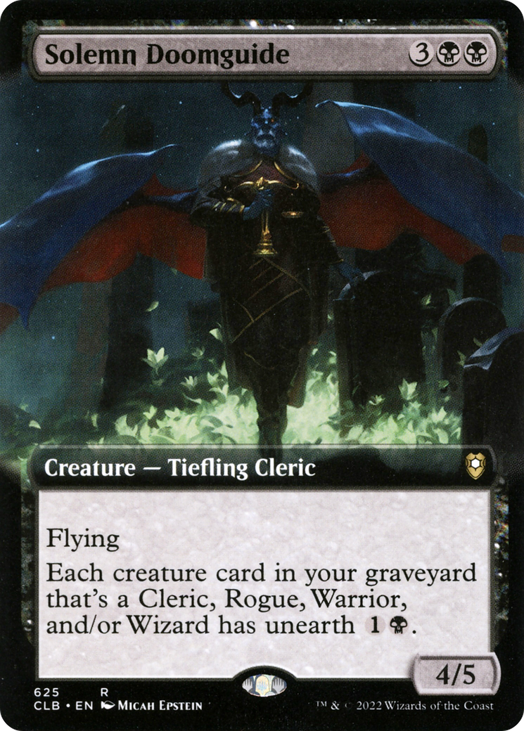 Solemn Doomguide (CLB-625) - Commander Legends: Battle for Baldur's Gate: (Extended Art) - Premium MTG Single from Wizards of the Coast - Just $0.08! Shop now at Game Crave Tournament Store