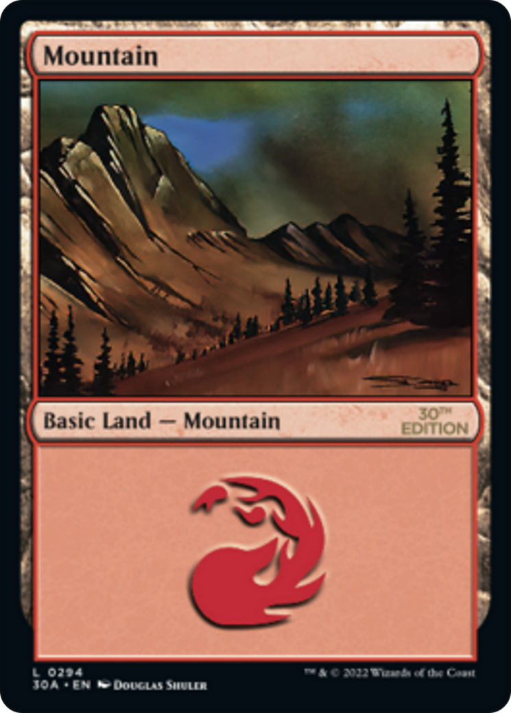Mountain (30A-294) - 30th Anniversary Edition - Premium MTG Single from Wizards of the Coast - Just $0.29! Shop now at Game Crave Tournament Store