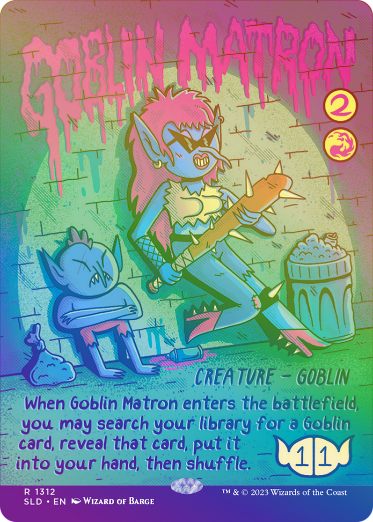 Goblin Matron (SLD-1312★) - Secret Lair Drop (Borderless) Foil - Premium MTG Single from Wizards of the Coast - Just $3.44! Shop now at Game Crave Tournament Store