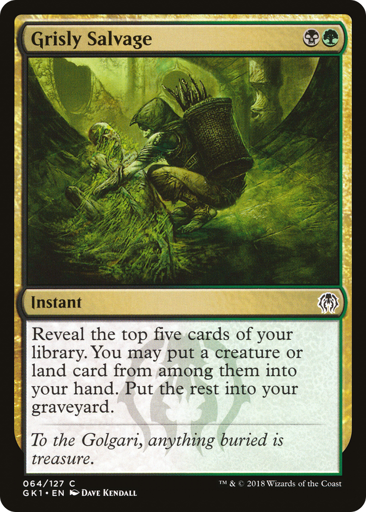 Grisly Salvage (GK1-064) - GRN Guild Kit - Premium MTG Single from Wizards of the Coast - Just $0.11! Shop now at Game Crave Tournament Store