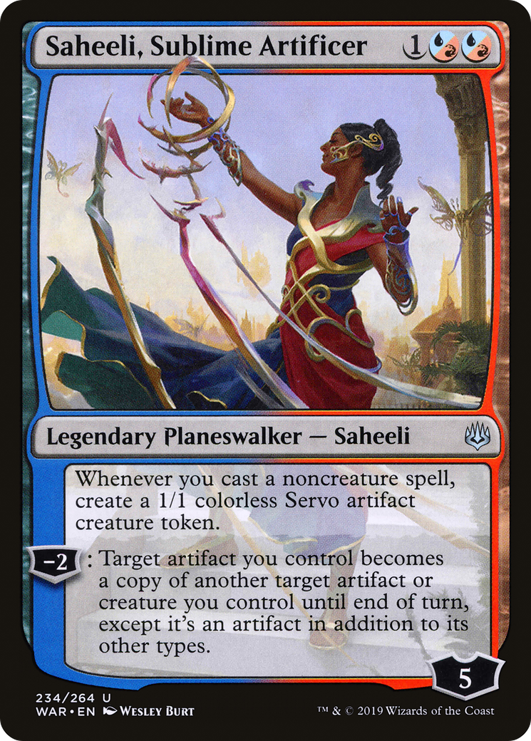 Saheeli, Sublime Artificer (WAR-234) - War of the Spark Foil - Premium MTG Single from Wizards of the Coast - Just $0.45! Shop now at Game Crave Tournament Store