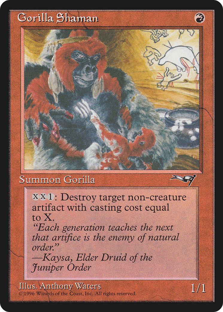 Gorilla Shaman (ALL-72B) - Alliances - Premium MTG Single from Wizards of the Coast - Just $0.14! Shop now at Game Crave Tournament Store