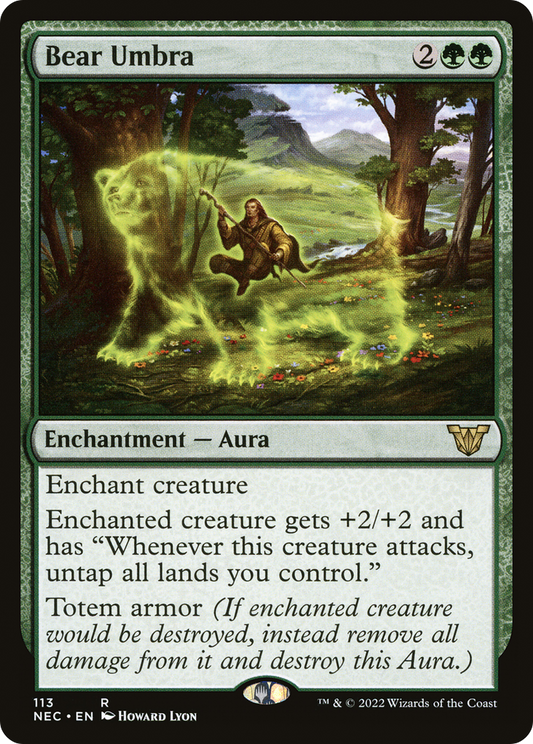Bear Umbra (NEC-113) - Neon Dynasty Commander - Premium MTG Single from Wizards of the Coast - Just $7.63! Shop now at Game Crave Tournament Store