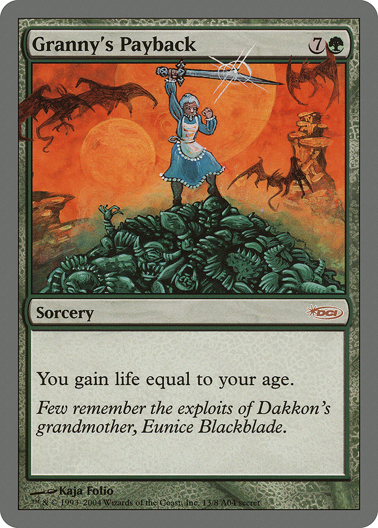 Granny's Payback (PAL04-013) - Arena League 2004 - Premium MTG Single from Wizards of the Coast - Just $0.95! Shop now at Game Crave Tournament Store