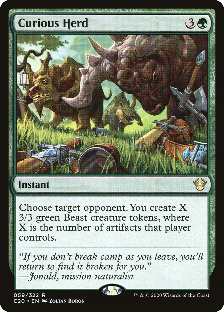 Curious Herd (C20-059) - Commander 2020 - Premium MTG Single from Wizards of the Coast - Just $0.08! Shop now at Game Crave Tournament Store