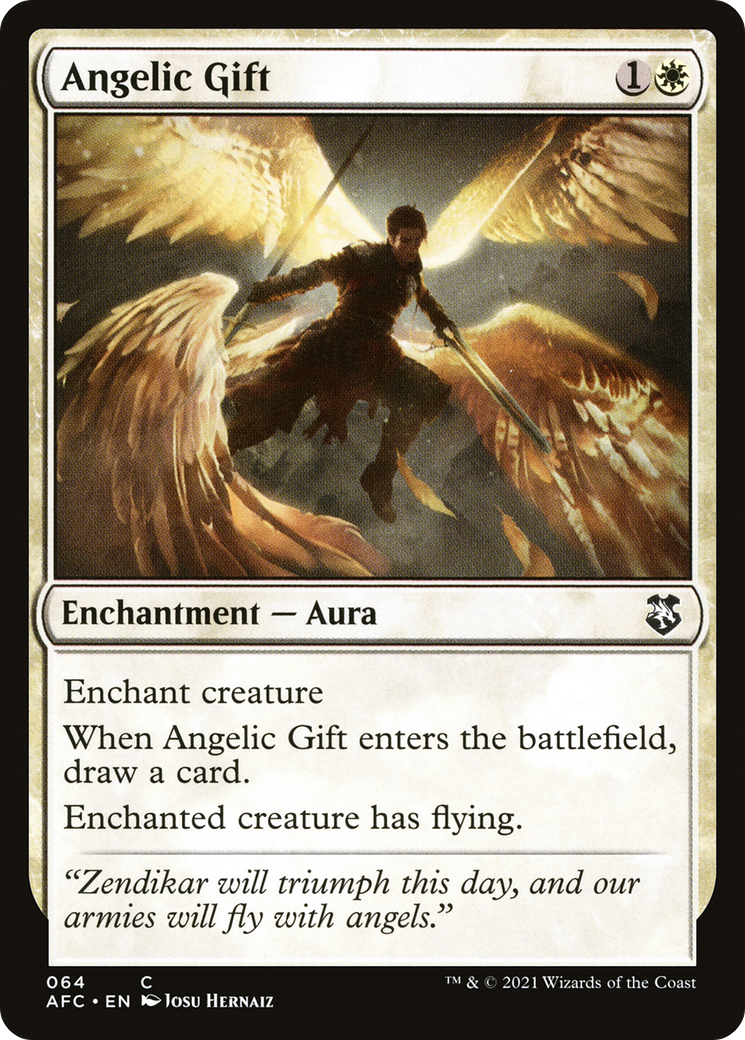 Angelic Gift (AFC-064) - Forgotten Realms Commander - Premium MTG Single from Wizards of the Coast - Just $0.08! Shop now at Game Crave Tournament Store